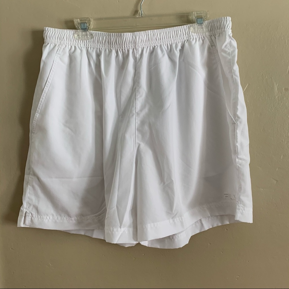 FILA Shorts White CLAY 2 Active Wear Shorts, NEW XL